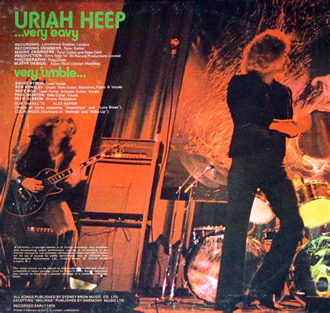 Uriah Heep Very Eavy Very Umble English Progressive Rockmusic 12 Lp