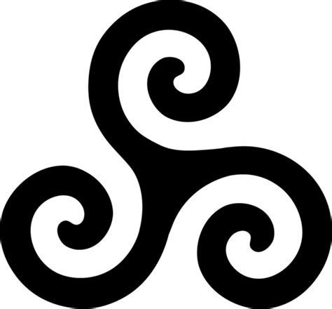 Black Triskelion Symbol Free Clip Art