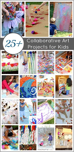 25 Collaborative Art Projects For Kids Including Collages Stamping
