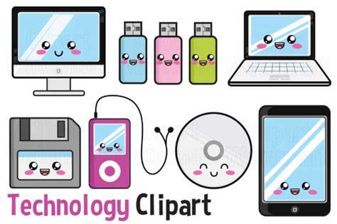 Kawaii Technology Clipart Graphic By Magreenhouse · Creative Fabrica