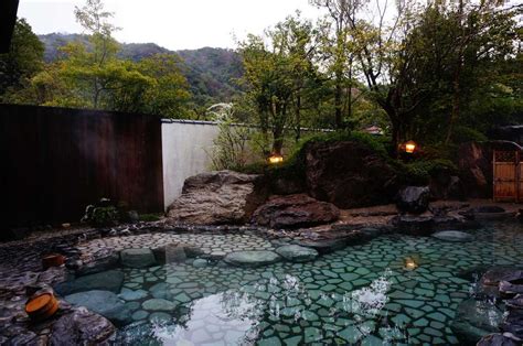 One Of The Best Natural Hot Springs In Japan The Outdoor Bath In The Japanese Garden As Big As