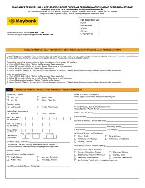 *this is not available for small business. Maybank Personal Loan - Fill Online, Printable, Fillable ...