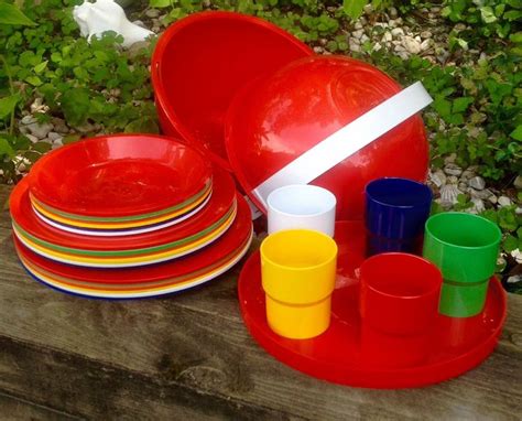 Vintage Ingrid Party Ball Picnic Set Rainbow Picnic Set Made In Chicago