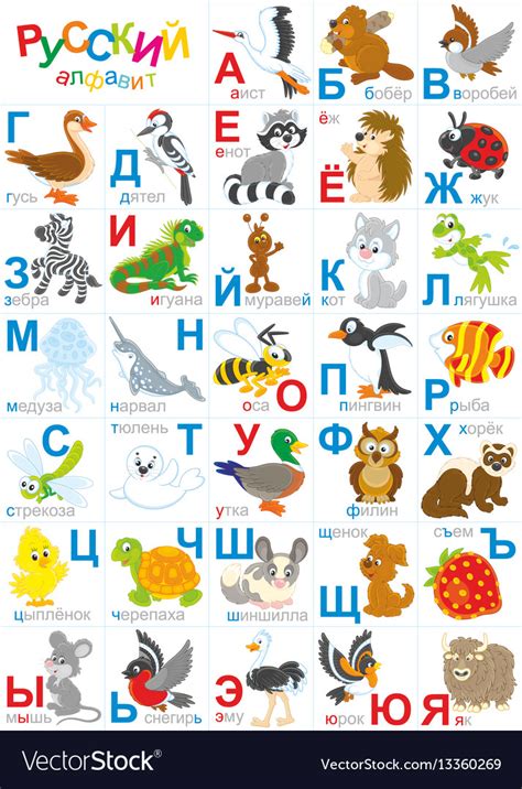 Russian Alphabet Royalty Free Vector Image Vectorstock
