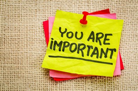 You are Important Reminder Note Stock Photo - Image of note, reminder ...