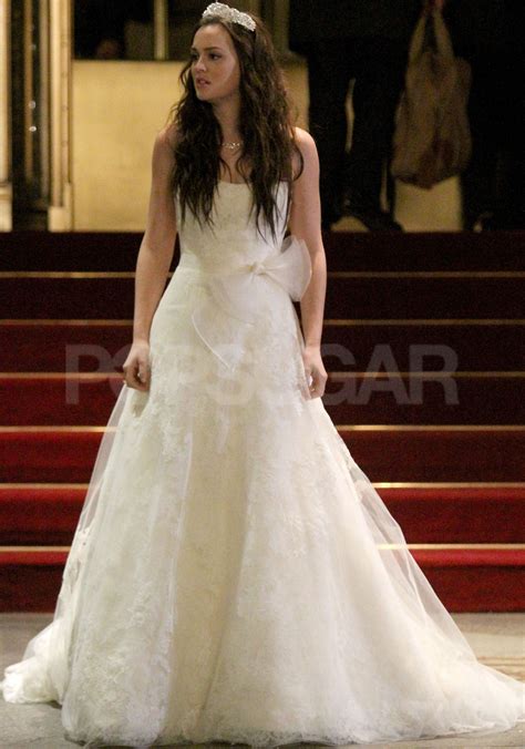 see leighton meester in blair waldorf s wedding dress for gossip girl wedding dresses for