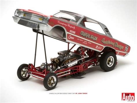 Charlie Allens Saddleback Dodge Dart Funny Car Plastic Model Cars