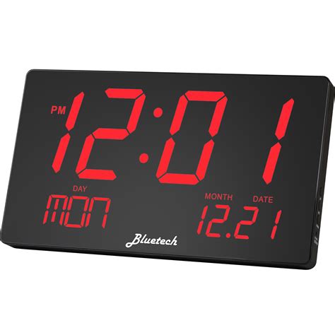 Bluetech Oversized Led Digital Clock Extra Large Display Easy To Read