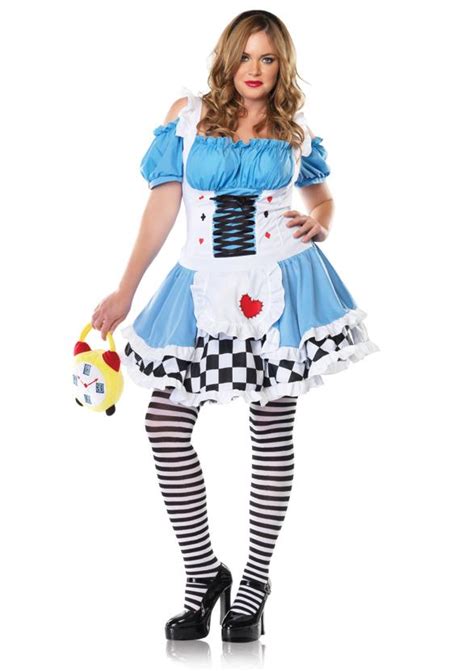 Plus Size Sexy Alice In Wonderland Dress Outfit Womens Adult Halloween