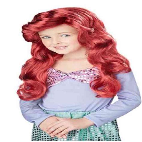 Mermaid Wig 10zon Kids Wigs Little Mermaid Costume Girls Mermaid