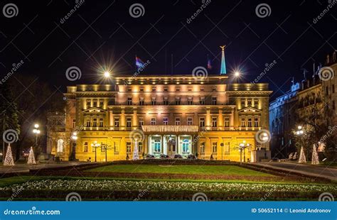 Belgrade City Hall At Night Stock Photo Image Of Famous Court 50652114