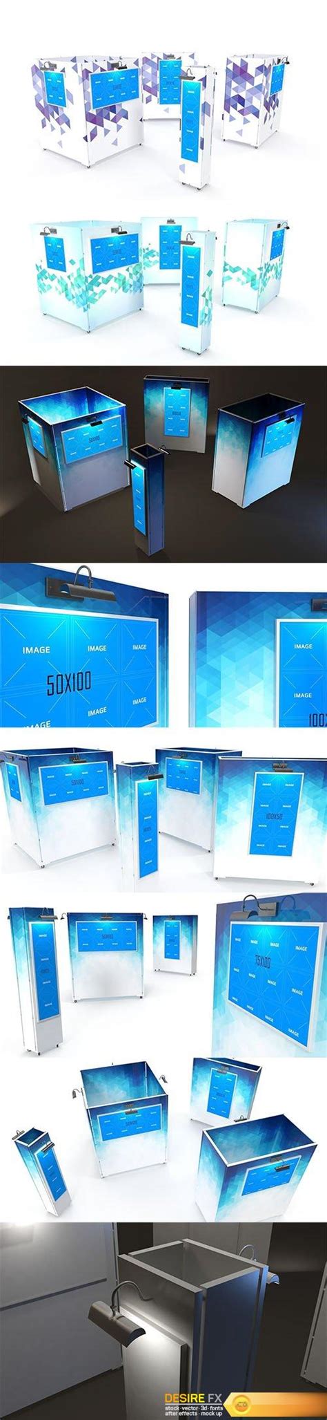 Download Desire FX | Cubebrush - Gallery Painting Stands Mockup