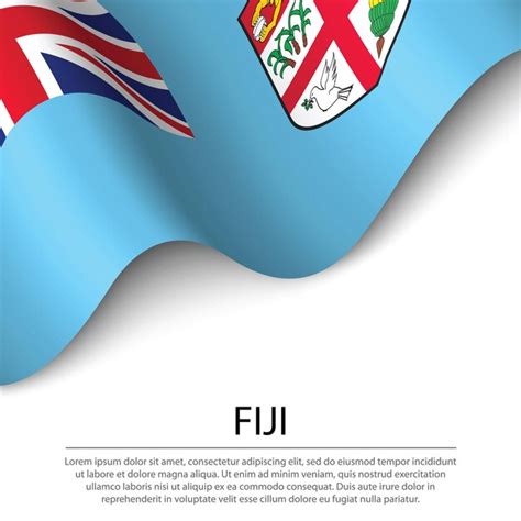 Premium Vector Waving Flag Of Fiji On White Background Banner Or