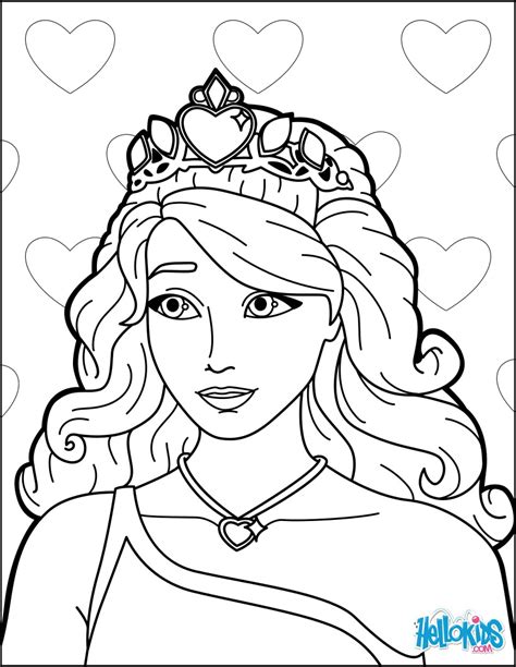 Coloriages barbie la princesse - fr.hellokids.com