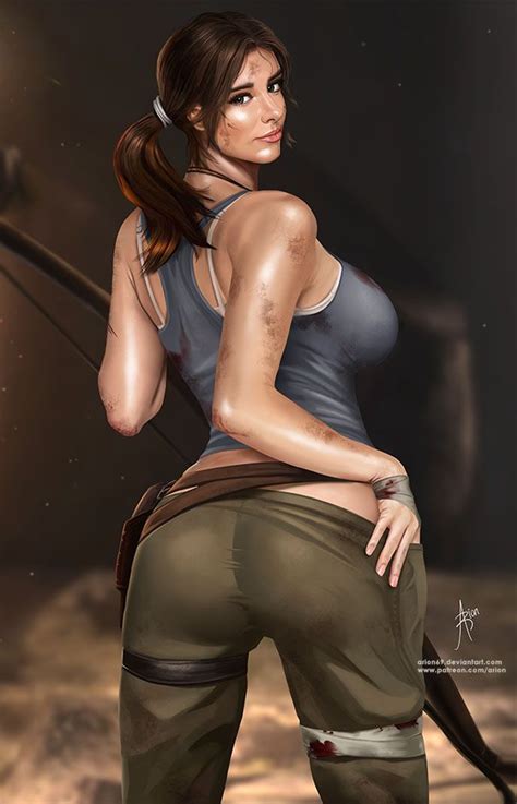 Arion Is Creating Sexy Illustration Fanart Pinups Patreon Lara Croft Lara Cosplay Female