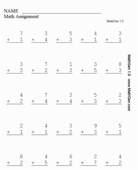 Free Printable Elementary Math Worksheets Mosop