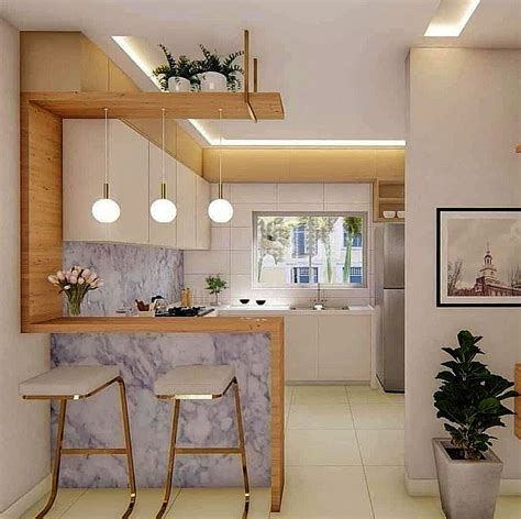 ide desain dapur minimalis  cantik modern  kekinian