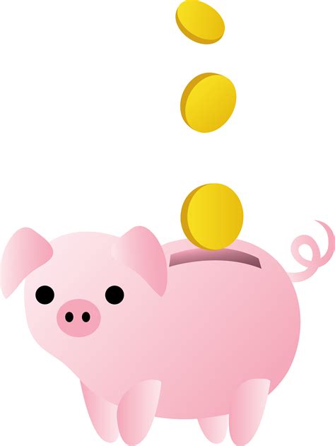 Pink Clipart Piggy Bank Pink Piggy Bank Transparent Free For Download