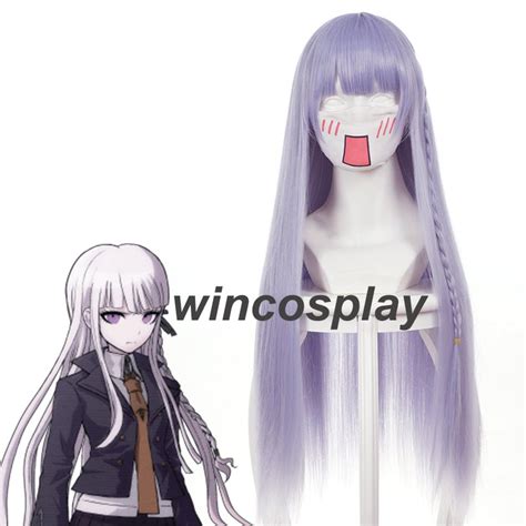 Danganronpa Kirigiri Kyouko Light Purple Long Straight Cosplay Wig