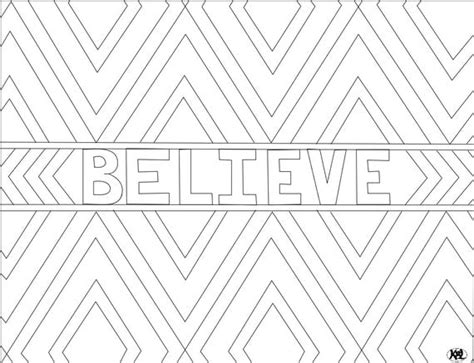 Believe Adult Coloring Page Instant by KreationsArtByKellie