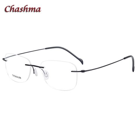 chashma rimless titanium women light eyeglasses men ochelari glasses myopic glasses frame