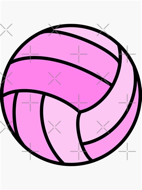Pink Volleyball Sticker For Sale By Drippstickerss Redbubble