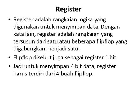 Rangkaian Digital Shift Register Register Register Adalah Rangkaian