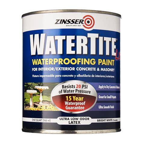 Zinsser Watertite Waterproof Paint 1 Quart Ntuc Fairprice