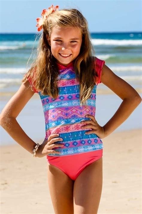 Girls Rash Guard Bikini Set