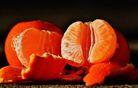 Two Peeled Orange Fruits Hd Wallpaper Wallpaper Flare