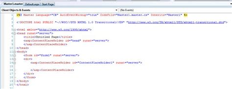 Master And Content Pages Asp Net Tutorial By Wideskills