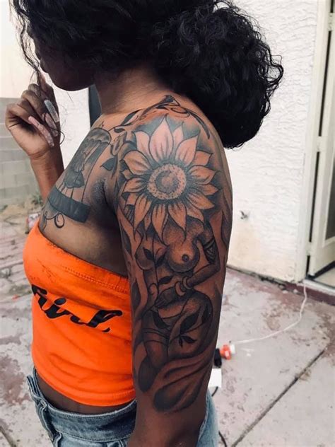 ᴘıɴ sᴀᴠᴀɢᴇᴅııᴠıɴıᴛʏ stylist tattoos black girls with tattoos unique half sleeve tattoos
