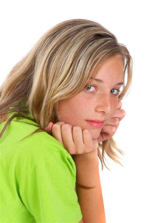 Girl Looking Over Shoulder Stock Photo Image Of Adolescent 2989902