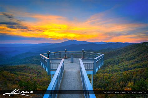 The Blowing Rock Blue Ridge Mountain Sunset North Carolina Royal