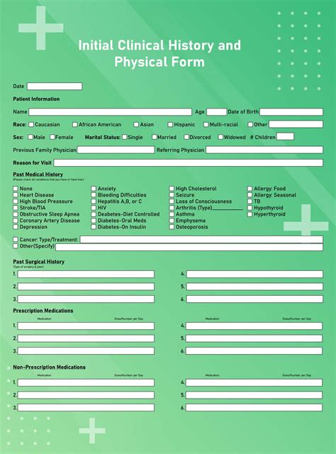 Medical History Forms 10 Free Pdf Printables Printablee