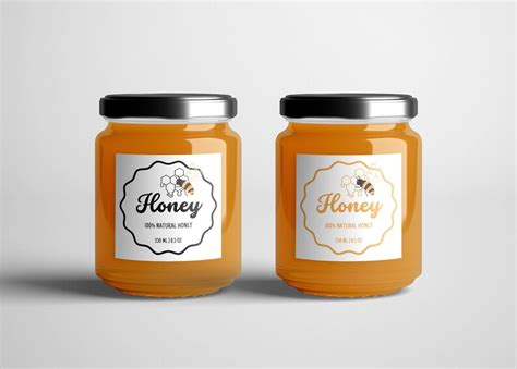 Editable Honey Jar Labels Template Customizable Printable Etsy Australia