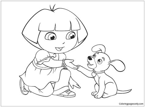 The story pic is me into my regular pup from. The Dora With Pup Coloring Pages - Puppy Coloring Pages ...