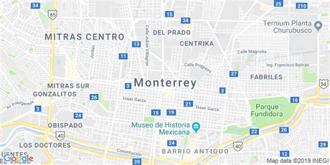 Mapa Monterrey Y Area Metropolitana