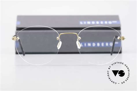 glasses lindberg 2110 spirit titan round rimless titanium frame