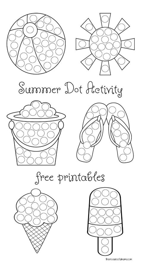 summer dot activity free printables business for kids do a dot
