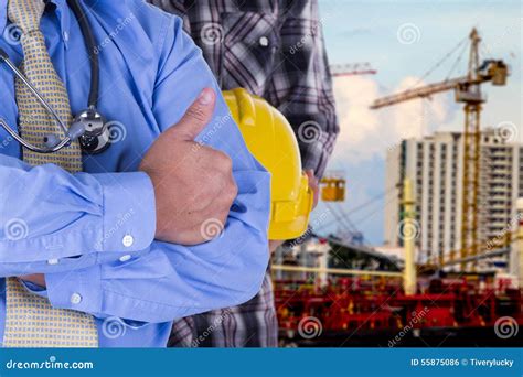 Doctor With Engineering Stock Photo Image Of Employment 55875086