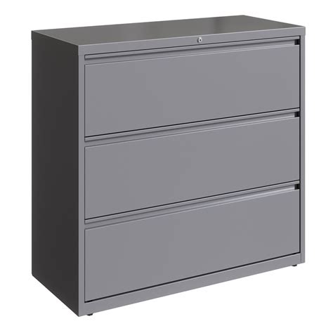 Hirsh 42 In Wide HL10000 Series 3 Drawer Lateral File Cabinet Arctic