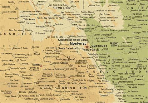 Map Of Monterrey Travelsmapscom