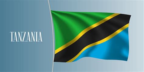 Premium Vector Tanzania Waving Flag Illustration