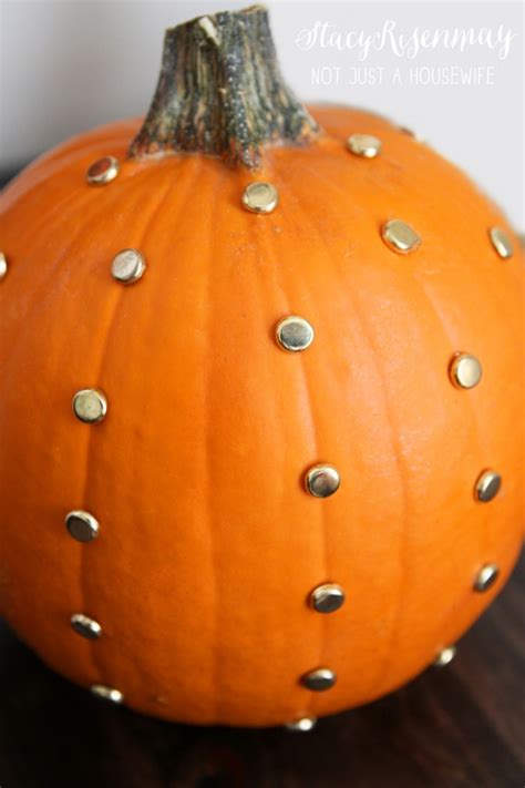 Gold Studded Pumpkin And More 10 Minute Decorating Ideas Stacy Risenmay