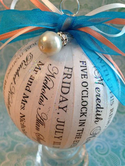 Use of full names including middle names. Personalized Wedding Ornament, Christmas Ornament, First ...