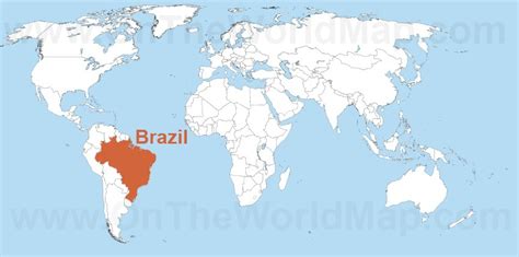 Brazil On The World Map Brazil On The South America Map