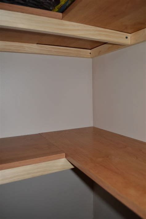 Closet rod adds additional storage in any closetmaid closet organizer available in white. L-shaped corner shelves | Corner closet shelves, Pantry ...