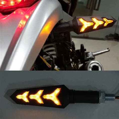 2018 Newest 4x Universal Flowing Water Flicker Led Motorcycle Turn
