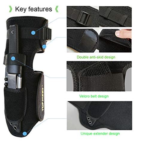 Topmeet Ankleleg Knife Holsterholder With 2 Magazine Pouches For Men